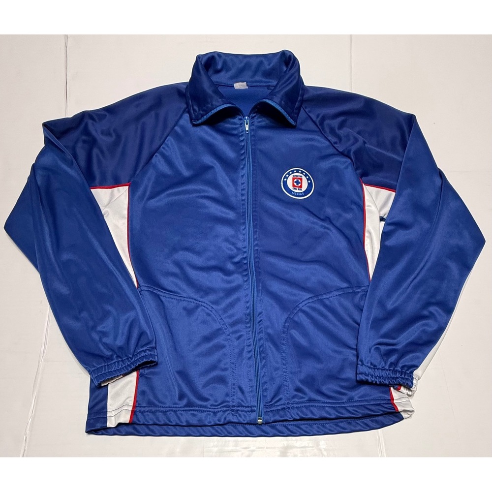Cruz Azul‎ Mexico Soccer Track Jacket Blue Full Zip Athletic Mens